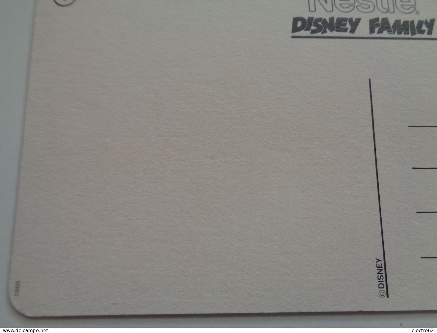 carte Nestlé  Disney Family Pluto Mickey mouse anniversaire  birthday  BD comic dog chien souris