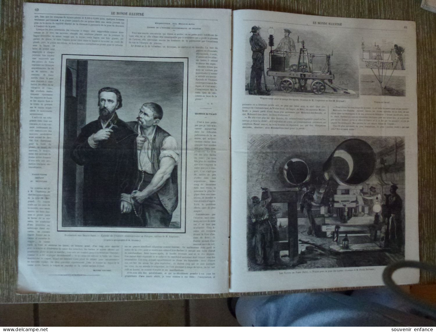 Le Monde Illustré Juillet 1865 Gâvre Lorient Cable Transatlantique Les Egouts De Paris - Magazines - Before 1900