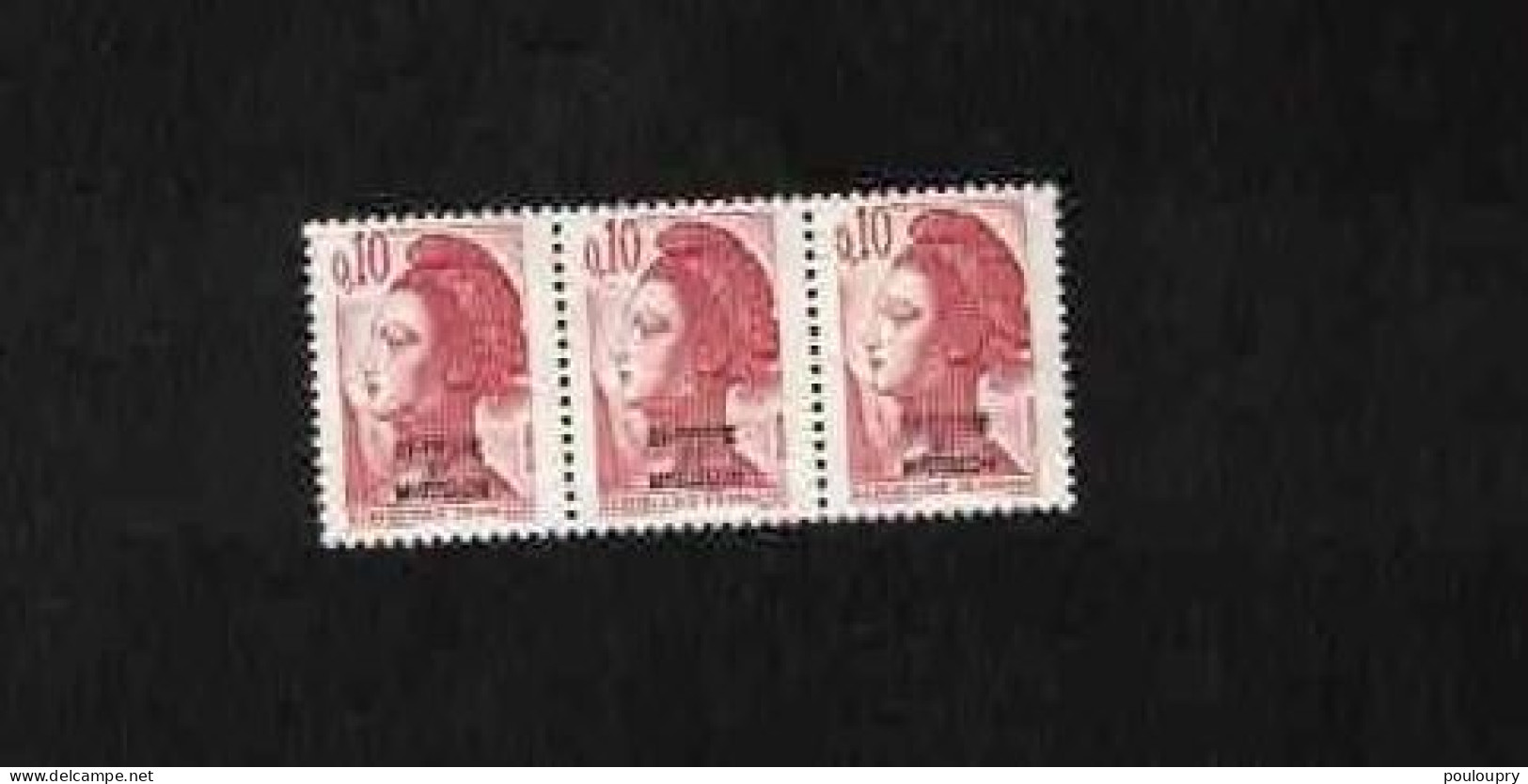 YT N° 456** En Bande De 3 - Liberté De Gandon - Unused Stamps