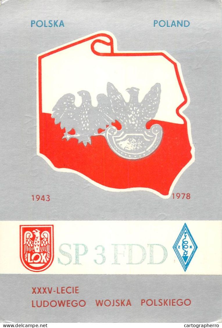 Polish Amateur Radio Station QSL Card Poland Y03CD SP3FDD - Radio Amateur