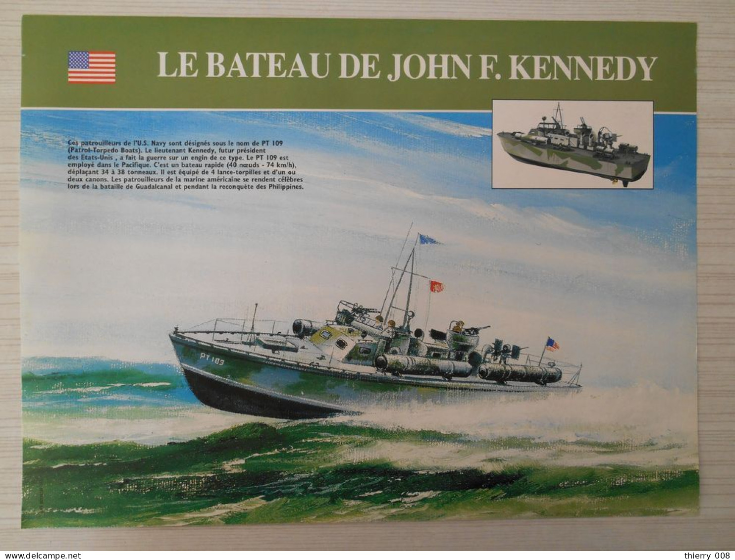Image Issue D'un Magazine Bateau   Le Bateau De John F Kennedy - Barcos