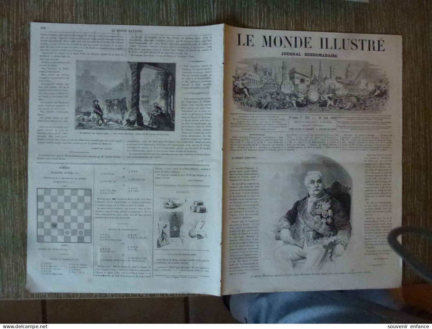 Le Monde Illustré Août 1865 Marquis Hautpoul Emir Abd El Kader Maréchal Bazaine Machines Outils Arbey - Tijdschriften - Voor 1900