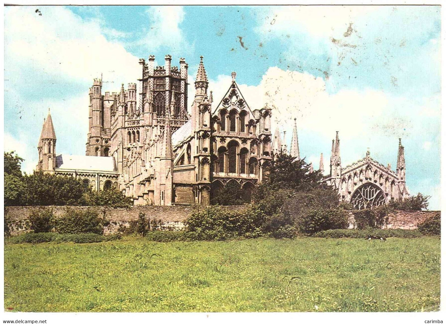 CARTOLINA PER ITALIA ELY CATHEDRAL CON ANNULLO TARGHETTA - Cartas & Documentos