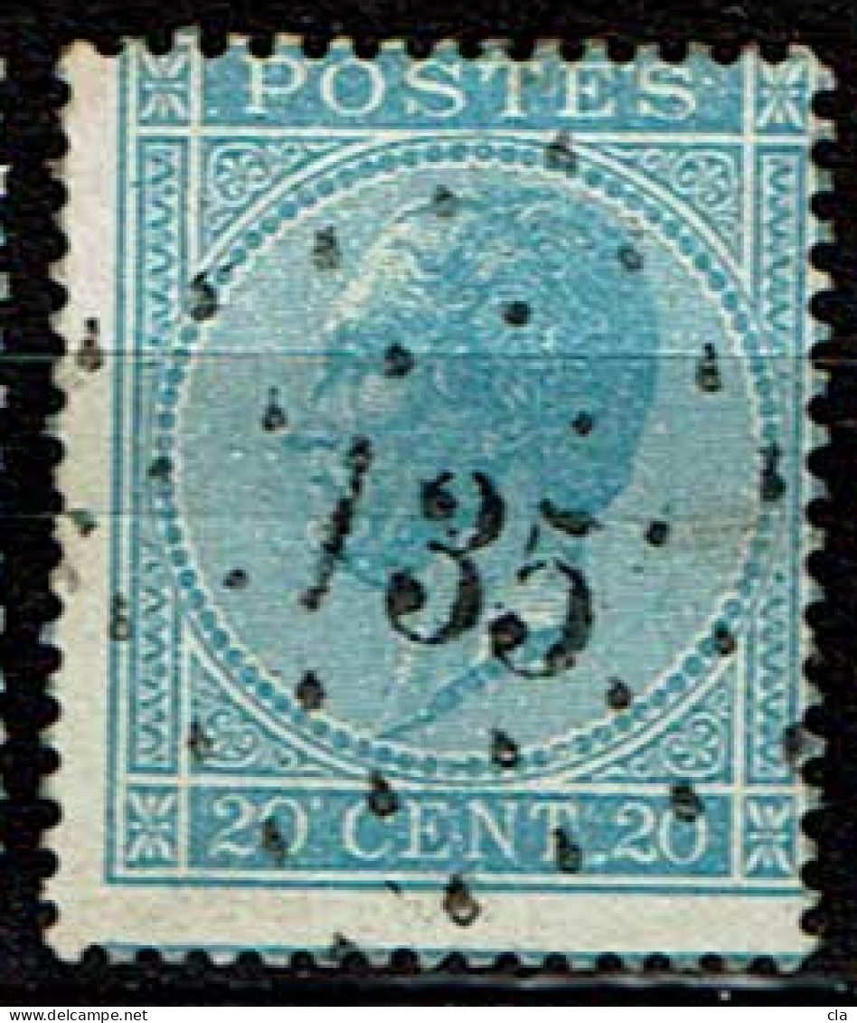 18A  Obl  LP 135 Frameries  + 5 - 1865-1866 Profile Left