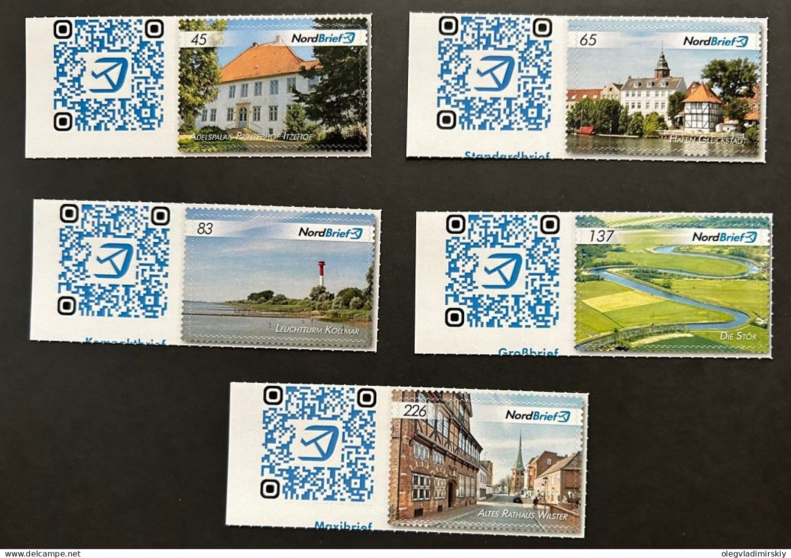 Germany Deutschland Allemagne 2018 Steinburg District Lighthouse Landscapes Architecture Set Of 5 Stamps NordBrief MNH - Fari