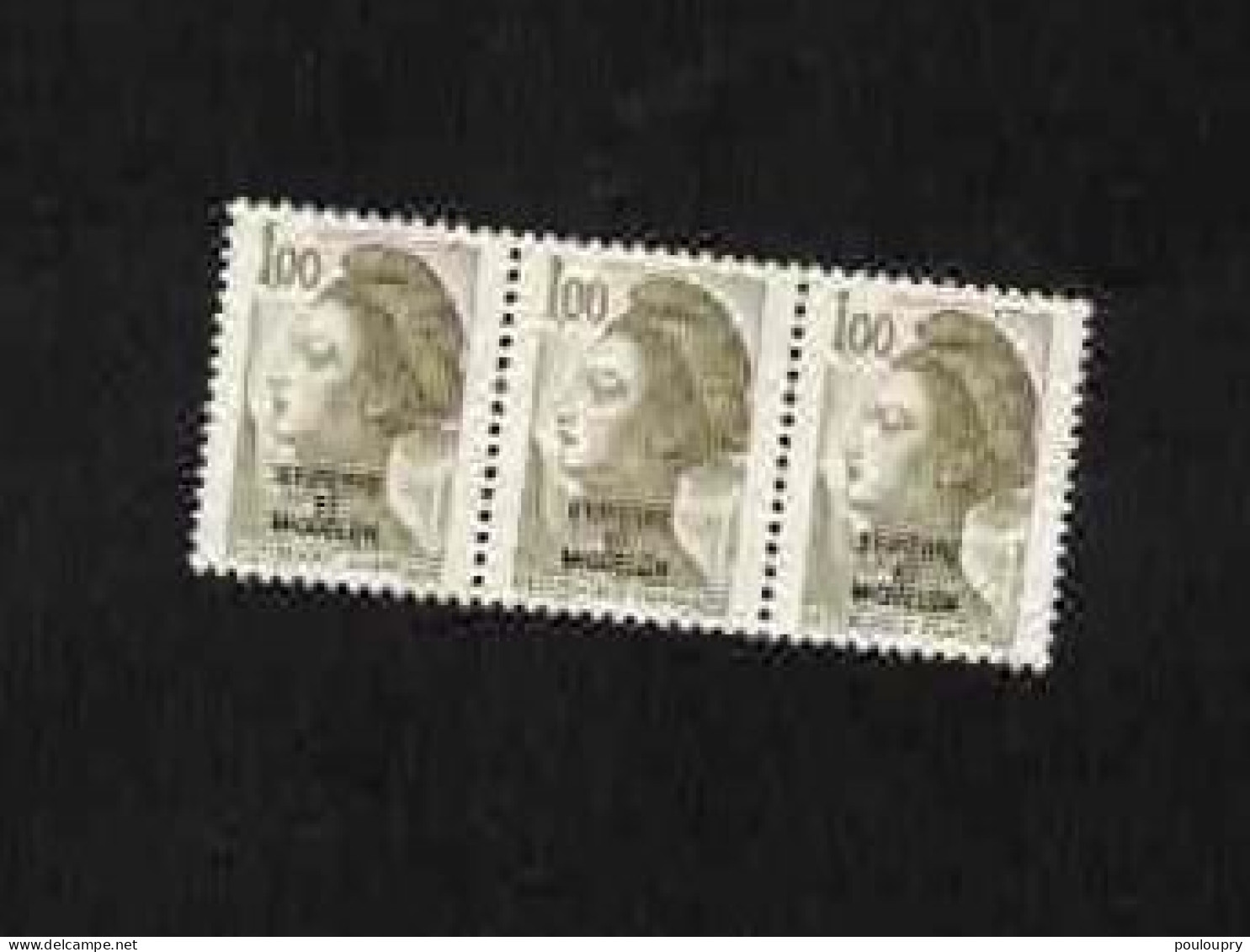 YT N° 461** En Bande De 3 - Liberté De Gandon - Unused Stamps