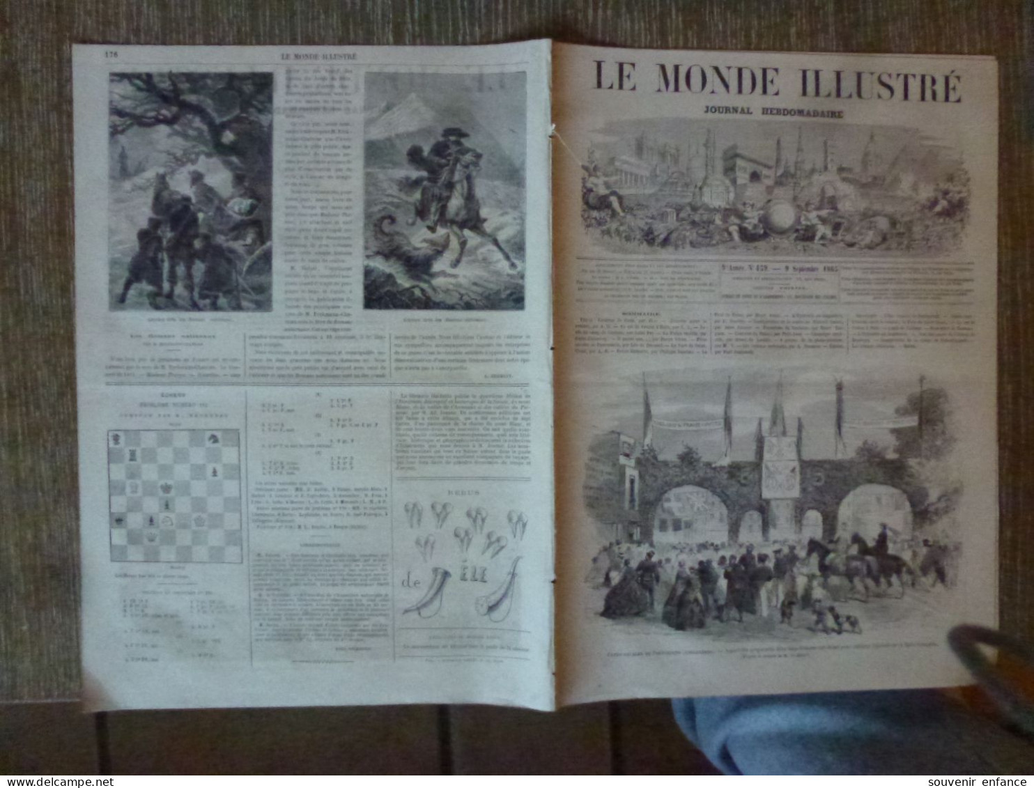 Le Monde Illustré Septembre 1865 Fêtes Navales De Portsmouth Roi De Prusse Bade Villers Bocage - Magazines - Before 1900