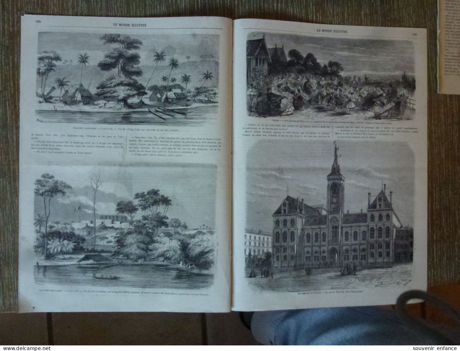 Le Monde Illustré Septembre 1865 Alise Sainte Reine Estagel Place De La Bastille Pancran Landerneau Aby Ebrié Côte D'Or - Tijdschriften - Voor 1900