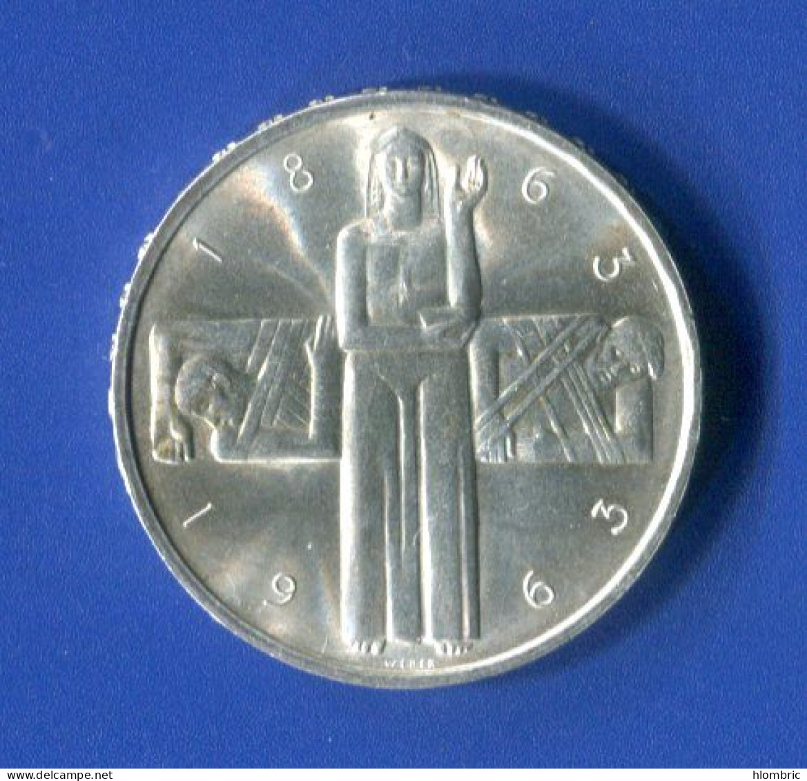 Suisse  5  Fr  1963  Arg  15  Gram - 5 Francs