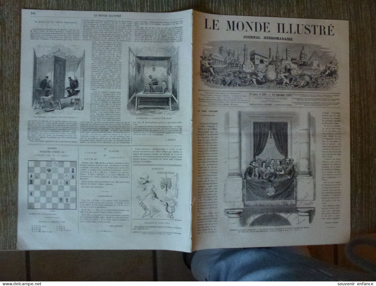 Le Monde Illustré Septembre 1865 Juchault De Lamoricière Fêtes Navales Portsmouth Mairie Du XI è Paris - Revues Anciennes - Avant 1900