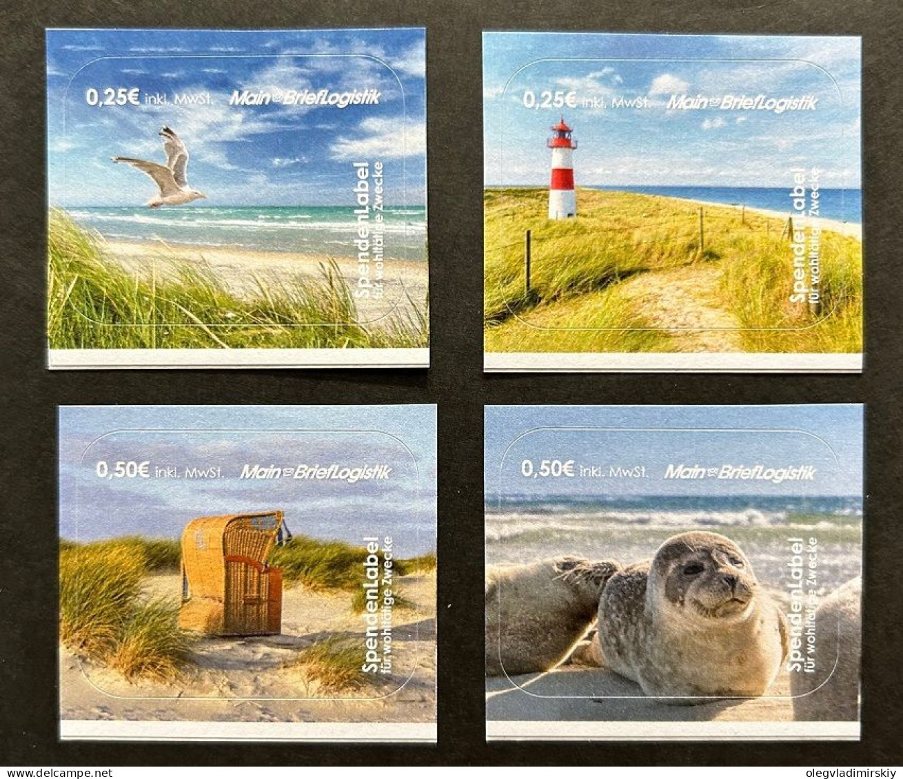 Germany Deutschland Allemagne 2018 North Sea Landscape Lighthouse Bird Seal MainBriefLogistik Set Of 4 Stamps MNH - Privé- & Lokale Post