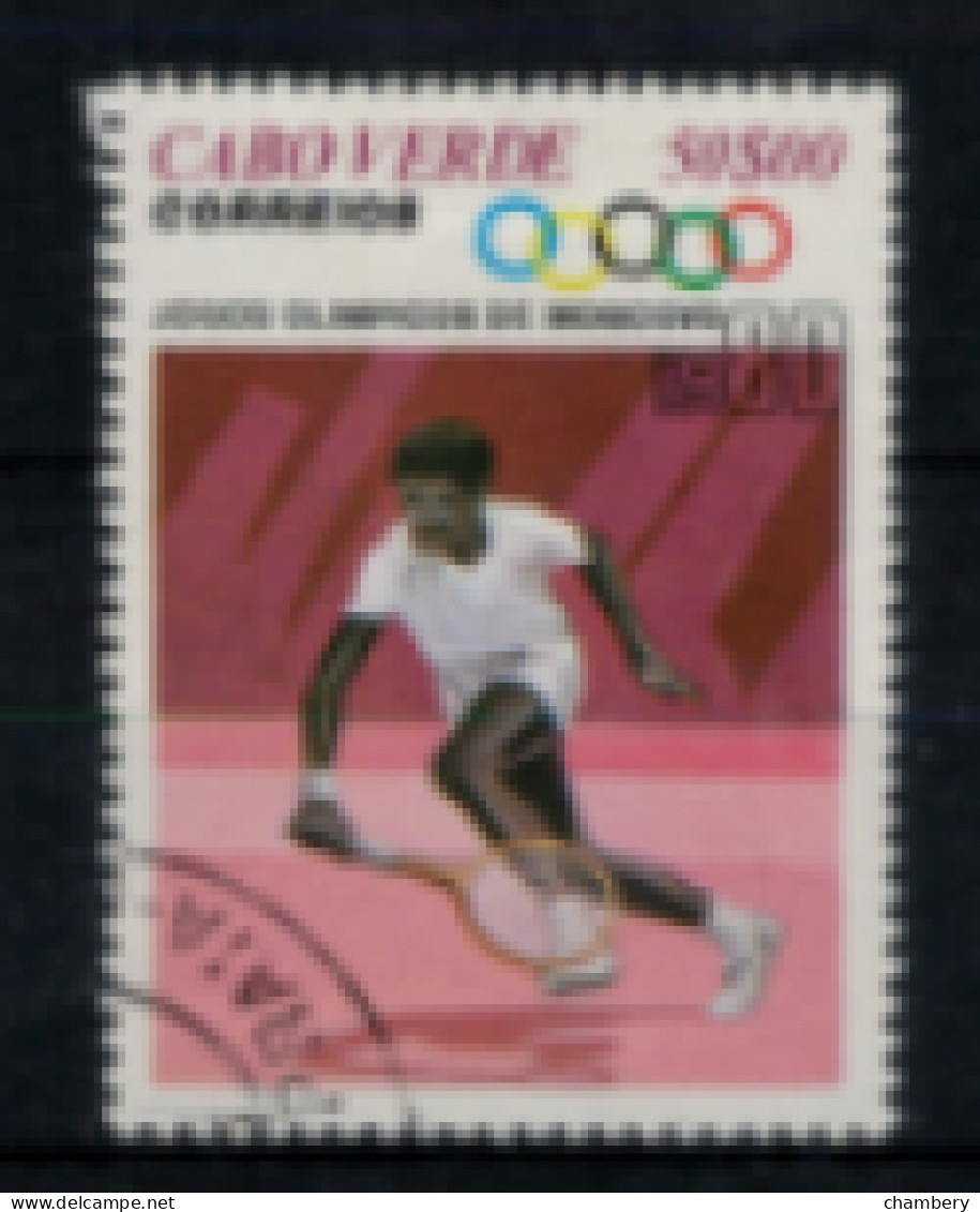 Cap-Vert - "J.O. De Moscou : Tennis" - Oblitéré N° 419 De 1980 - Kaapverdische Eilanden