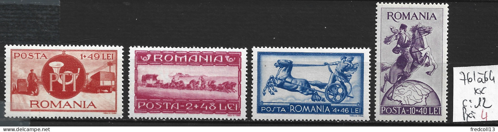 ROUMANIE 761 à 64 ** Côte 12 € - Neufs