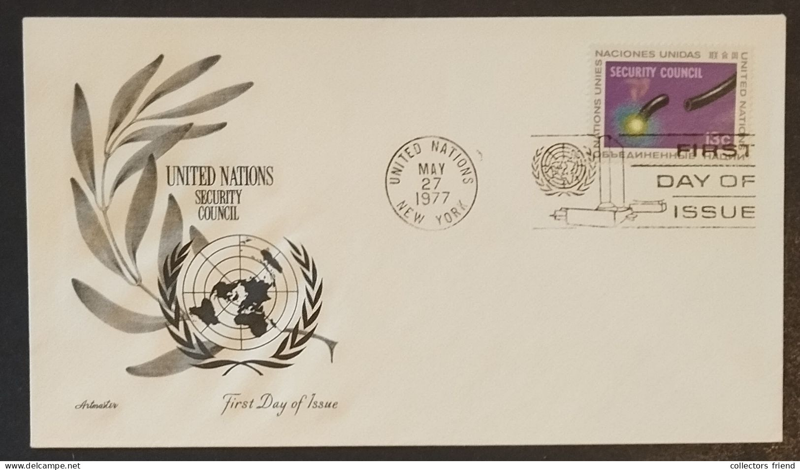 United Nations New York 27.05.1977 FDC Security Council - Briefe U. Dokumente