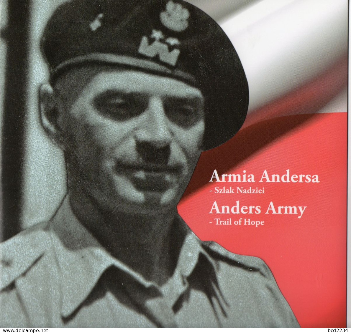 POLAND 2016 POLISH POST OFFICE SPECIAL LIMITED EDITION FOLDER: GENERAL ANDERS ARMY WW2 WWII - TRAIL OF HOPE NHM & FDC - FDC