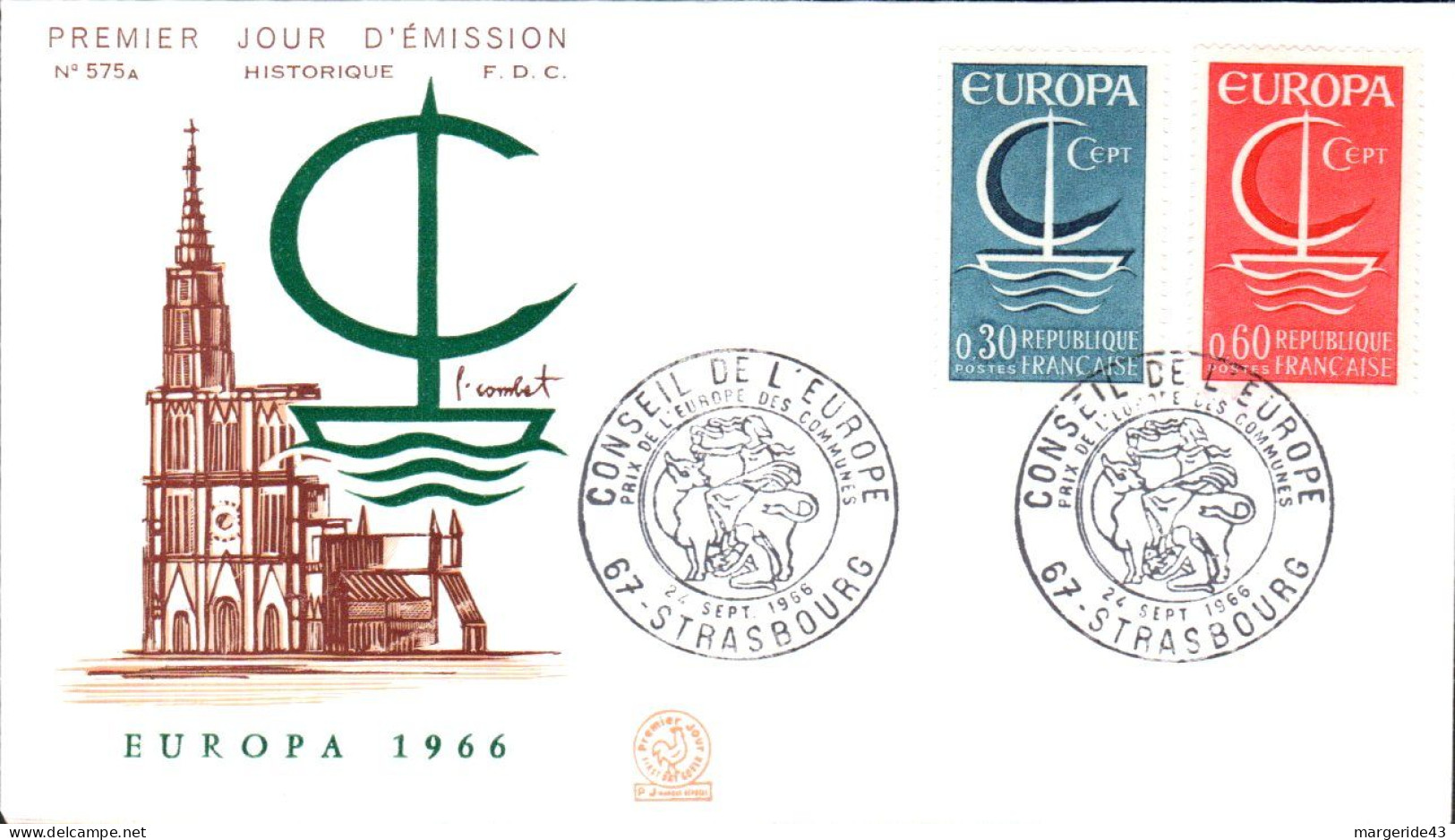 EUROPA 1966 FRANCE FDC - 1966