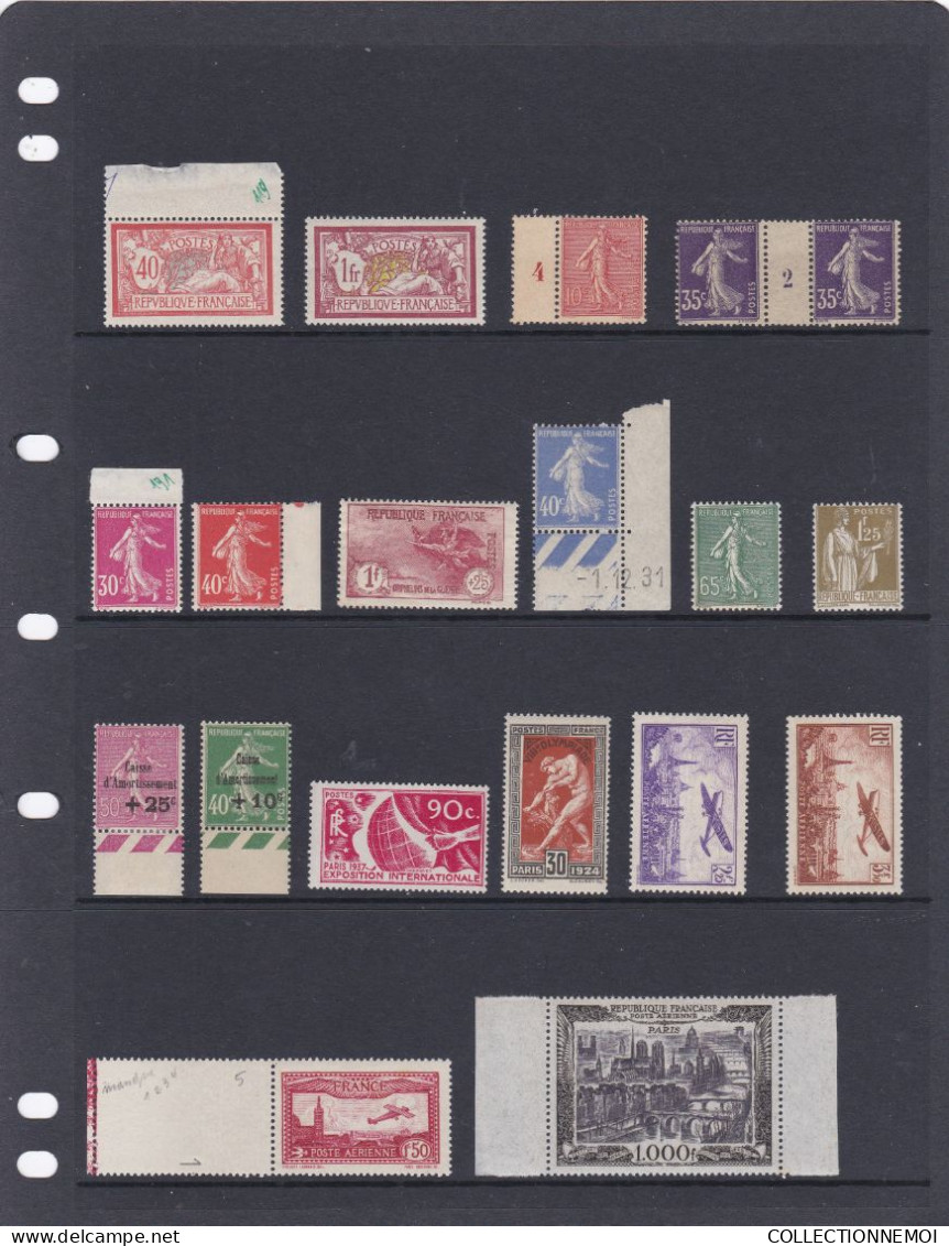 PETIT LOT DE TIMBRES DE FRANCE NEUFS ,avant Guerre Et P.A. ,,à Voir Recto Et Verso ,,,lire Description - Alla Rinfusa (max 999 Francobolli)