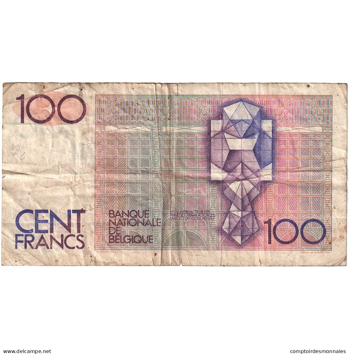 Belgique, 100 Francs, 1982-1994, KM:142a, B - 100 Francs