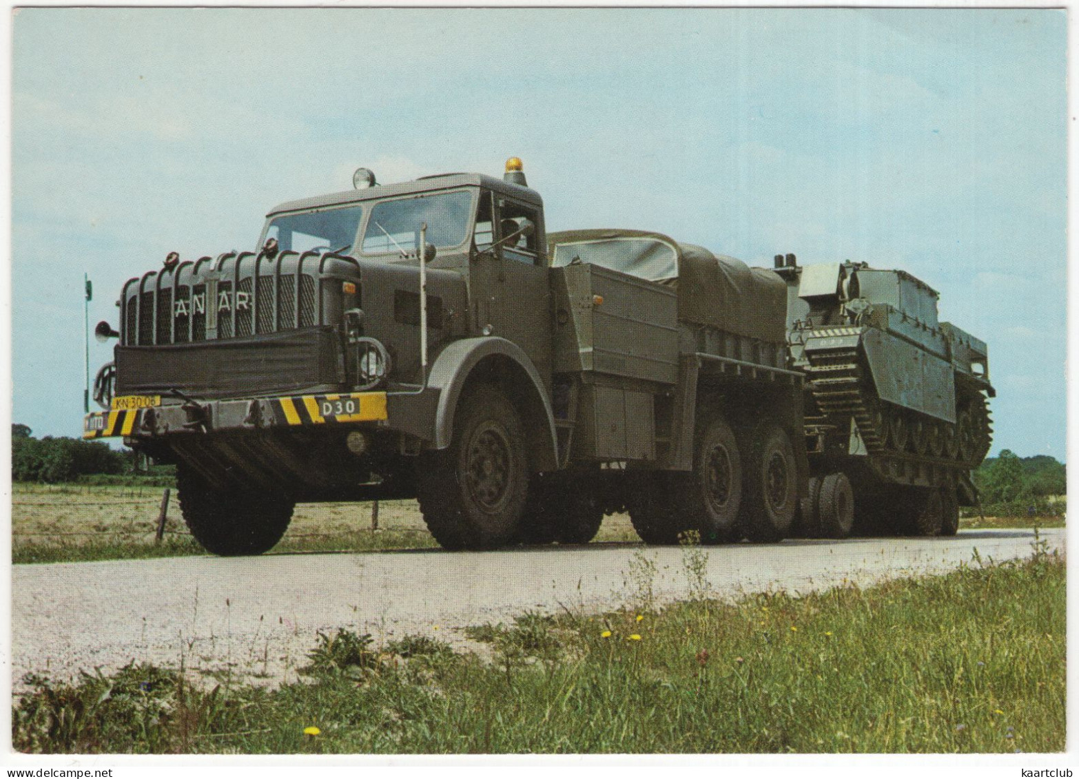 MIGHTY ANTAR Met DAF Oplegger Voor Vervoer Van Tanks -  ARMY TRUCK - (Nederland/Holland) - Camions & Poids Lourds