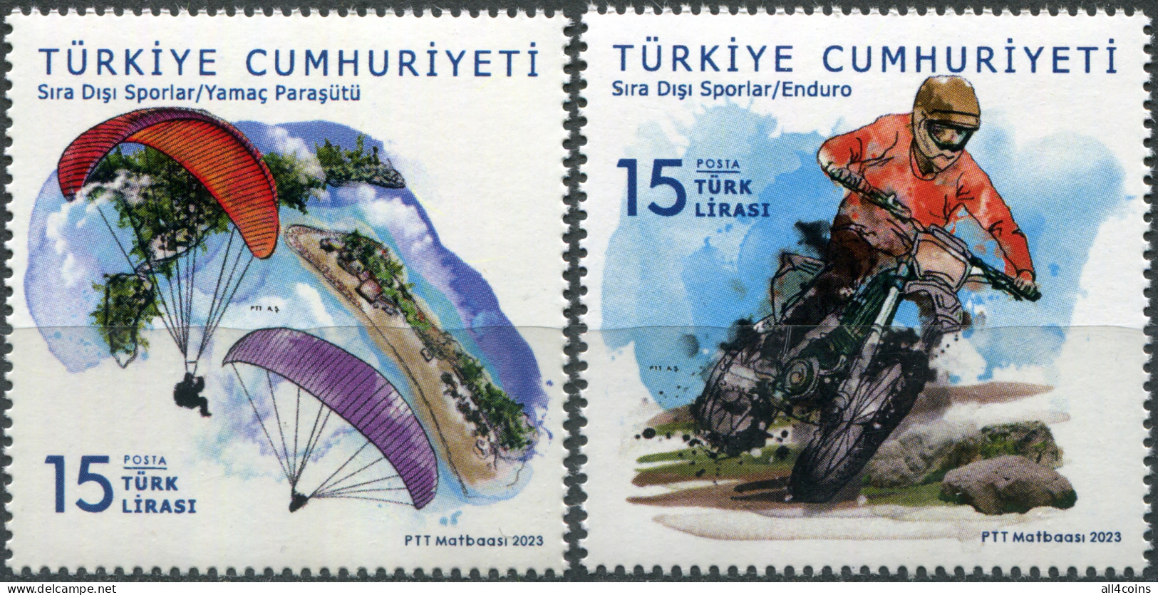 Turkey 2023. Extreme Sports (MNH OG) Set Of 2 Stamps - Unused Stamps