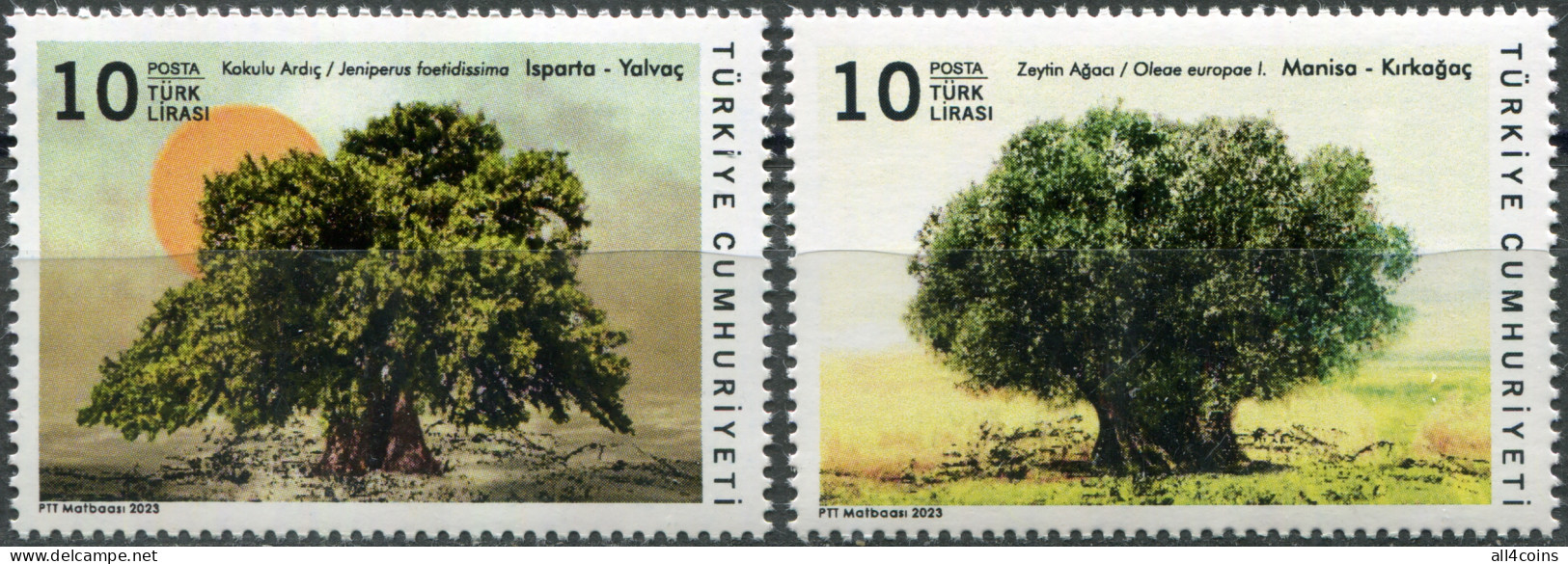 Turkey 2023. Monumental Trees (MNH OG) Set Of 2 Stamps - Ungebraucht