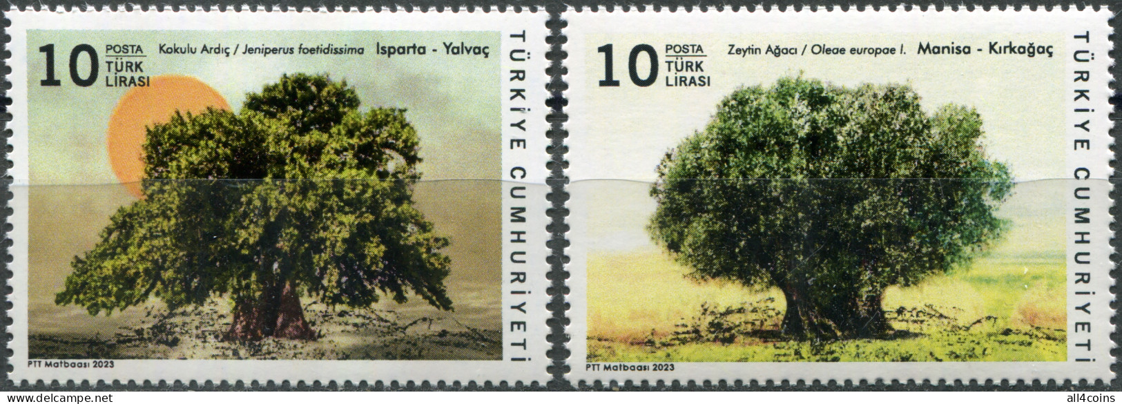 Turkey 2023. Monumental Trees (MNH OG) Set Of 2 Stamps - Nuevos