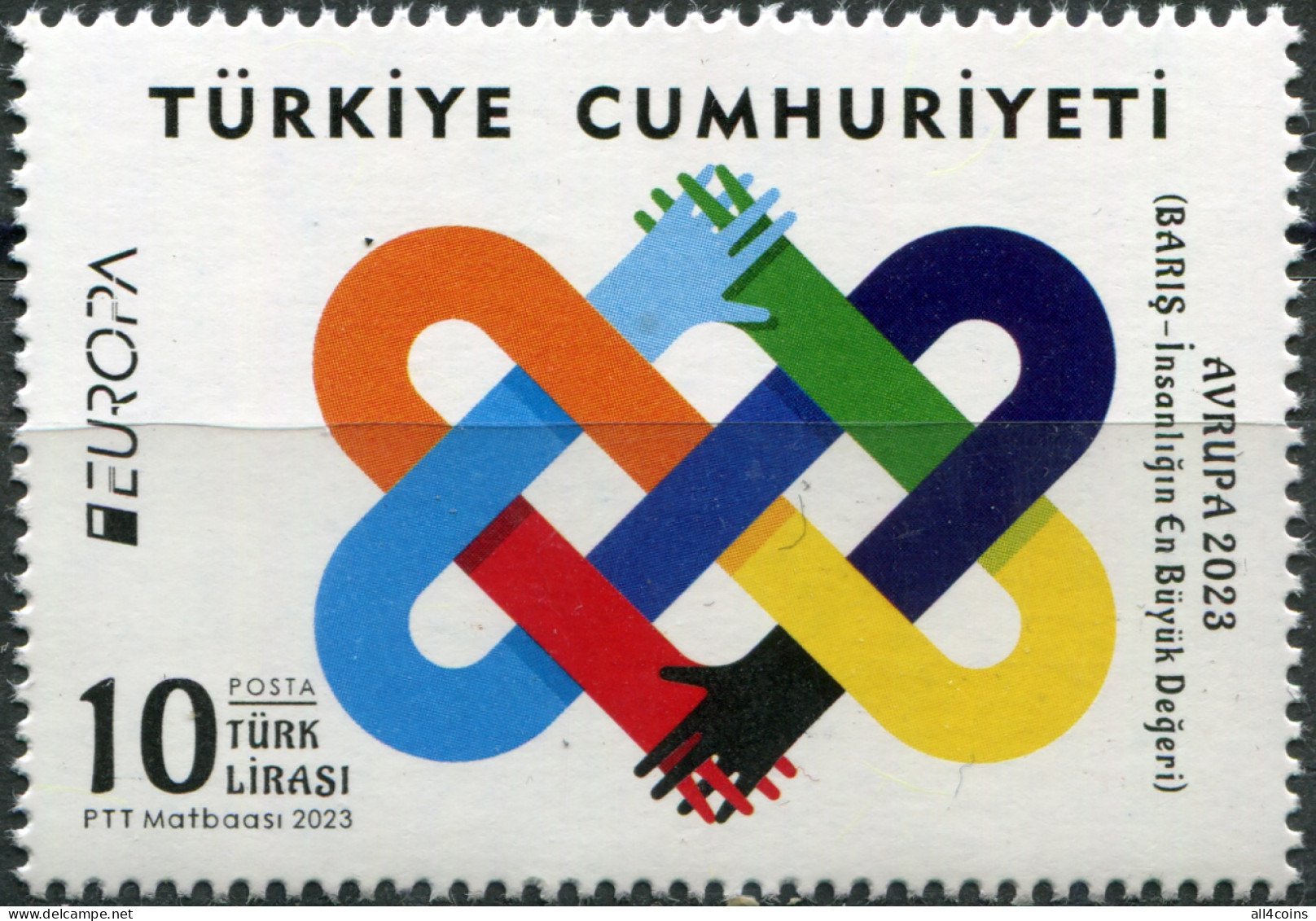 Turkey 2023. Peace, Humanity's Highest Value (MNH OG) Stamp - Ongebruikt