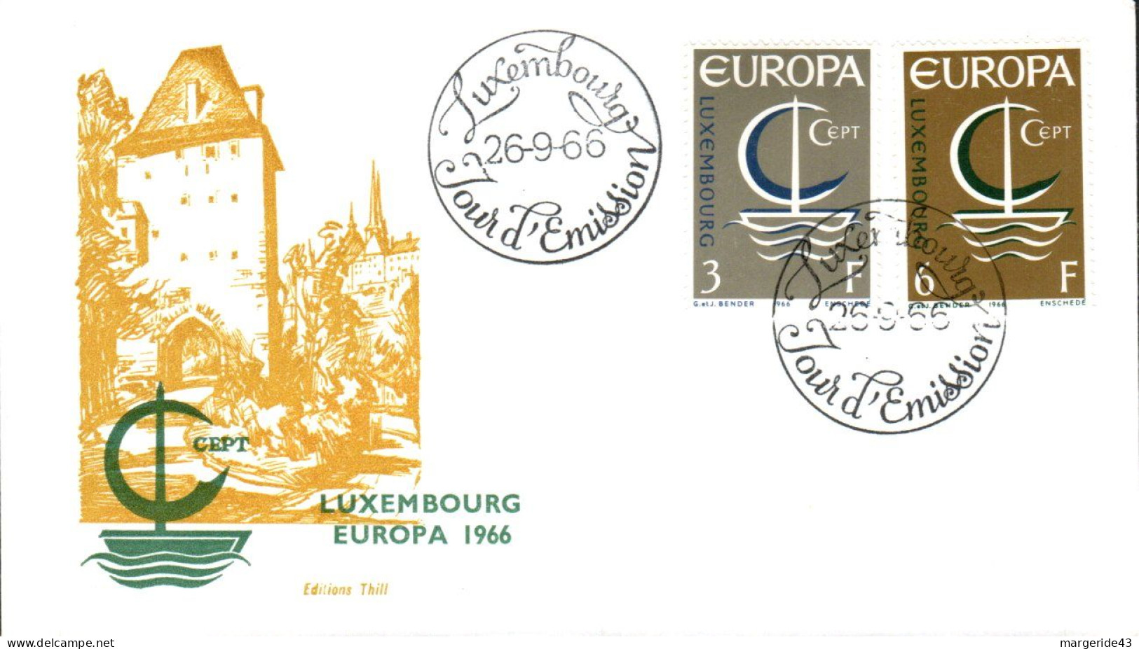 EUROPA 1966 LUXEMBOURG FDC - 1966
