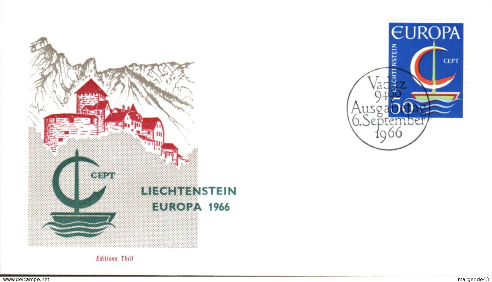 EUROPA 1966 LIECHTENSTEIN FDC - 1966