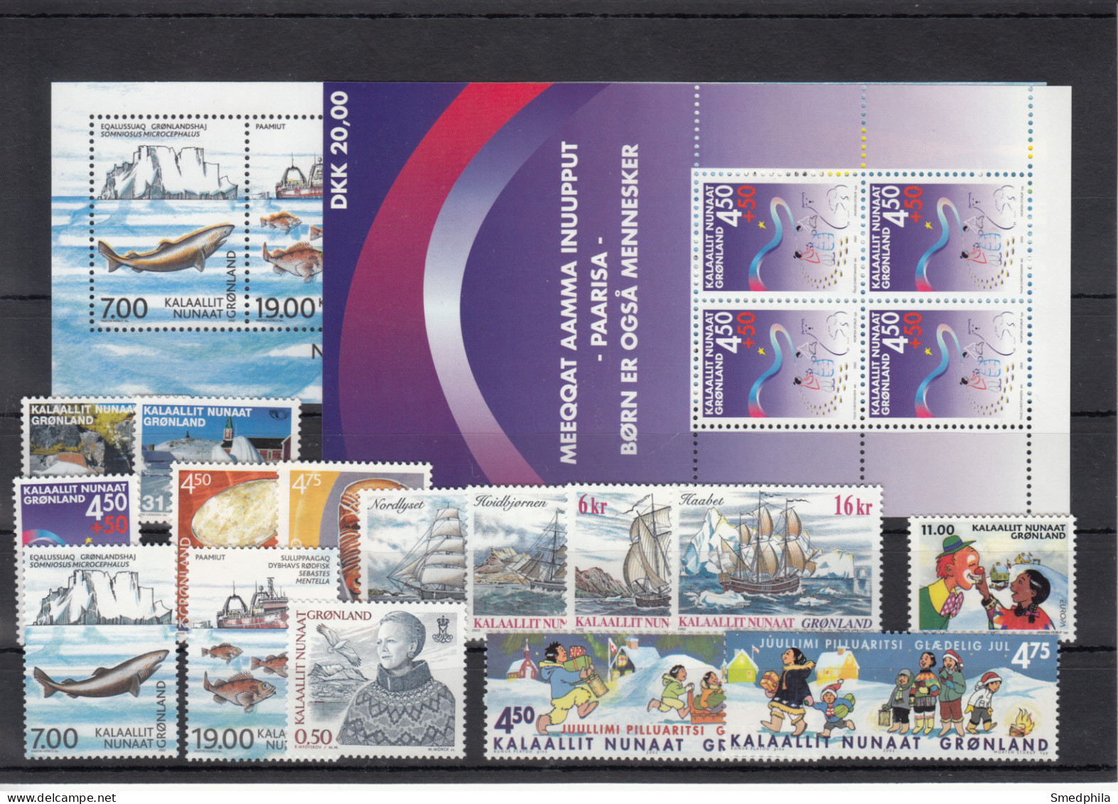 Greenland 2002 - Full Year MNH ** Excluding Self-Adhesive Stamps - Años Completos