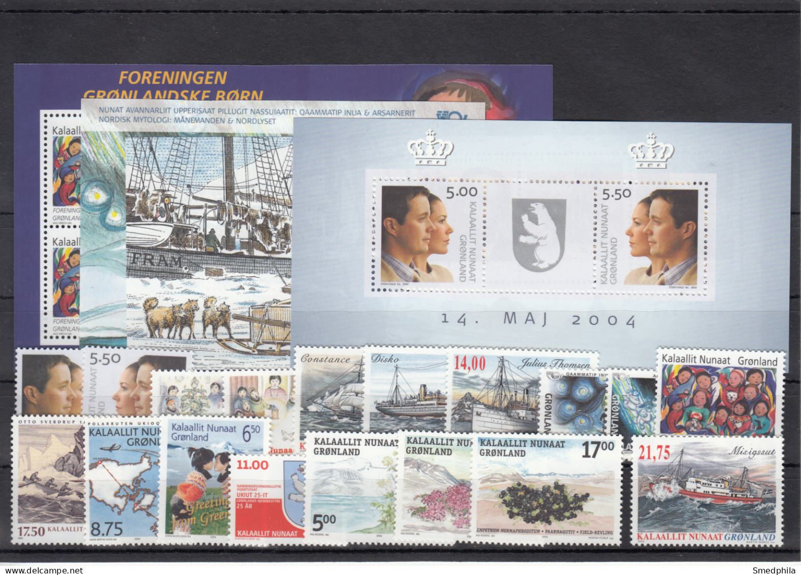 Greenland 2004 - Full Year MNH ** Excluding Self-Adhesive Stamps - Années Complètes