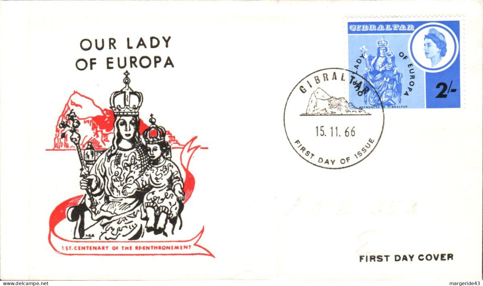 EUROPA 1966 GIBRALTAR FDC - 1966