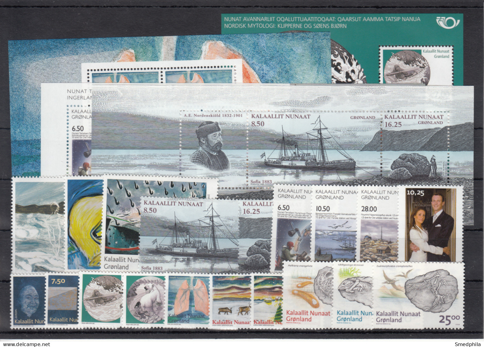 Greenland 2008 - Full Year MNH ** Excluding Self-Adhesive Stamps - Komplette Jahrgänge
