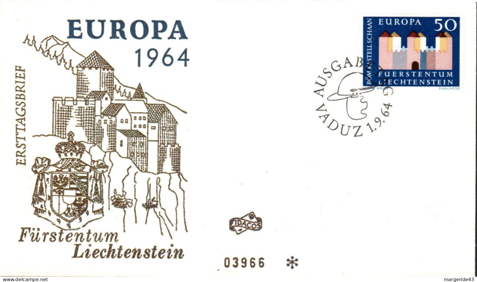 EUROPA 1964 LIECHTENSTEIN FDC - 1964