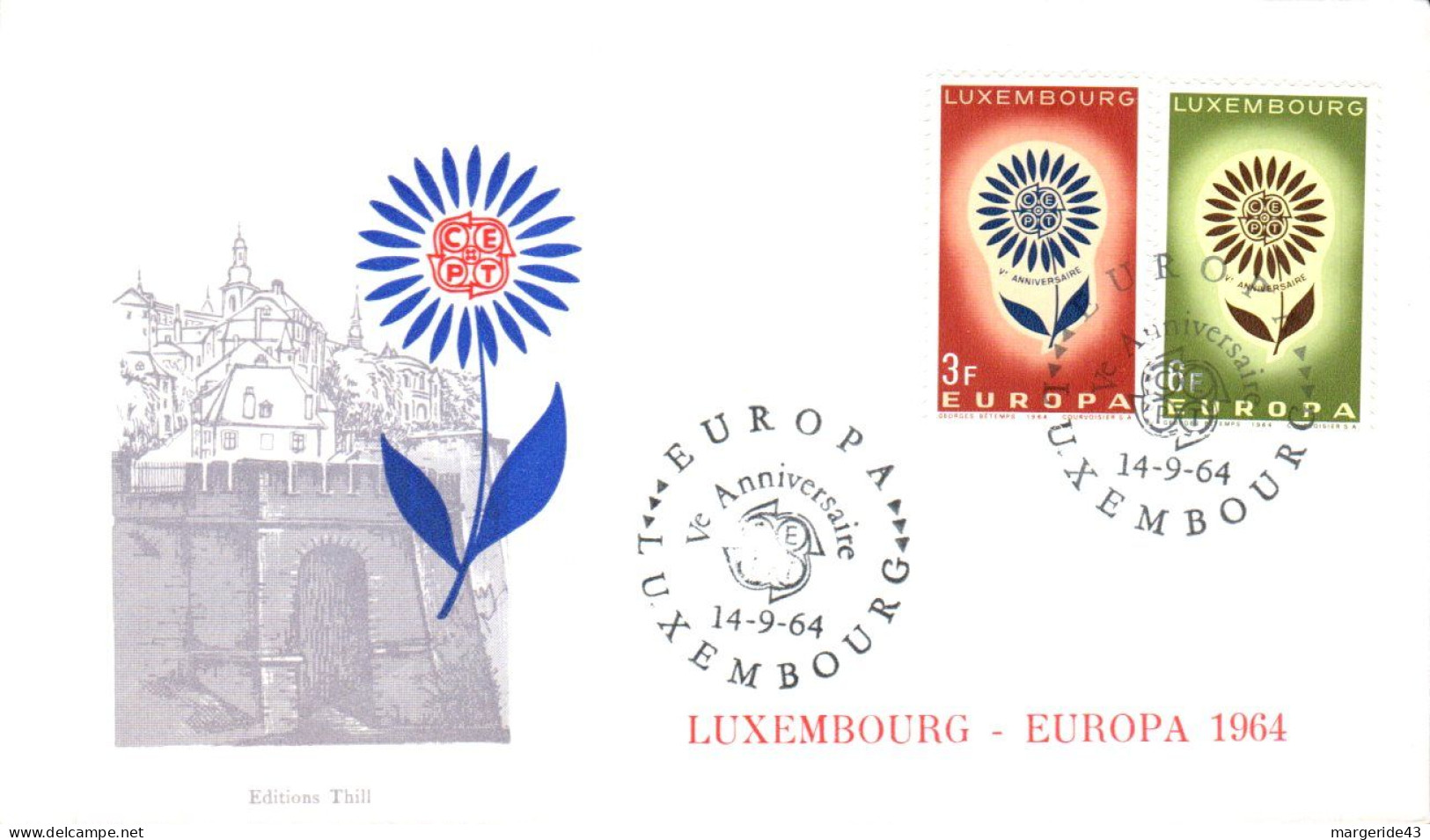 EUROPA 1964 LUXEMBOURG FDC - 1964