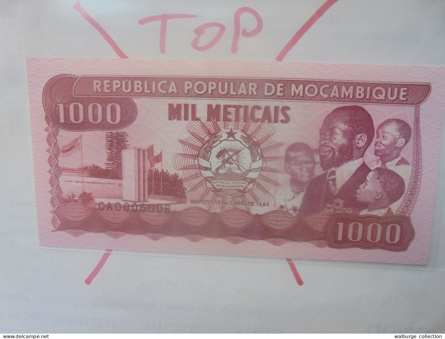 MOZAMBIQUE 1000 METICAIS 1989 Neuf (B.33) - Mozambique