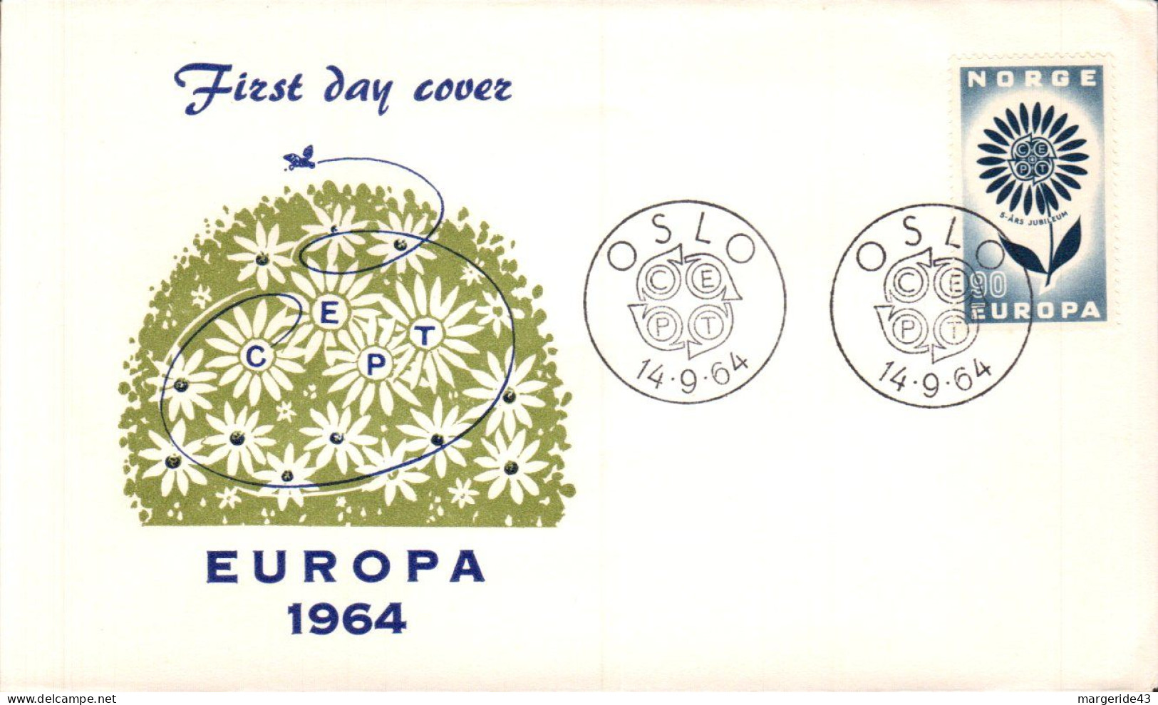 EUROPA 1964 NORVEGE FDC - 1964