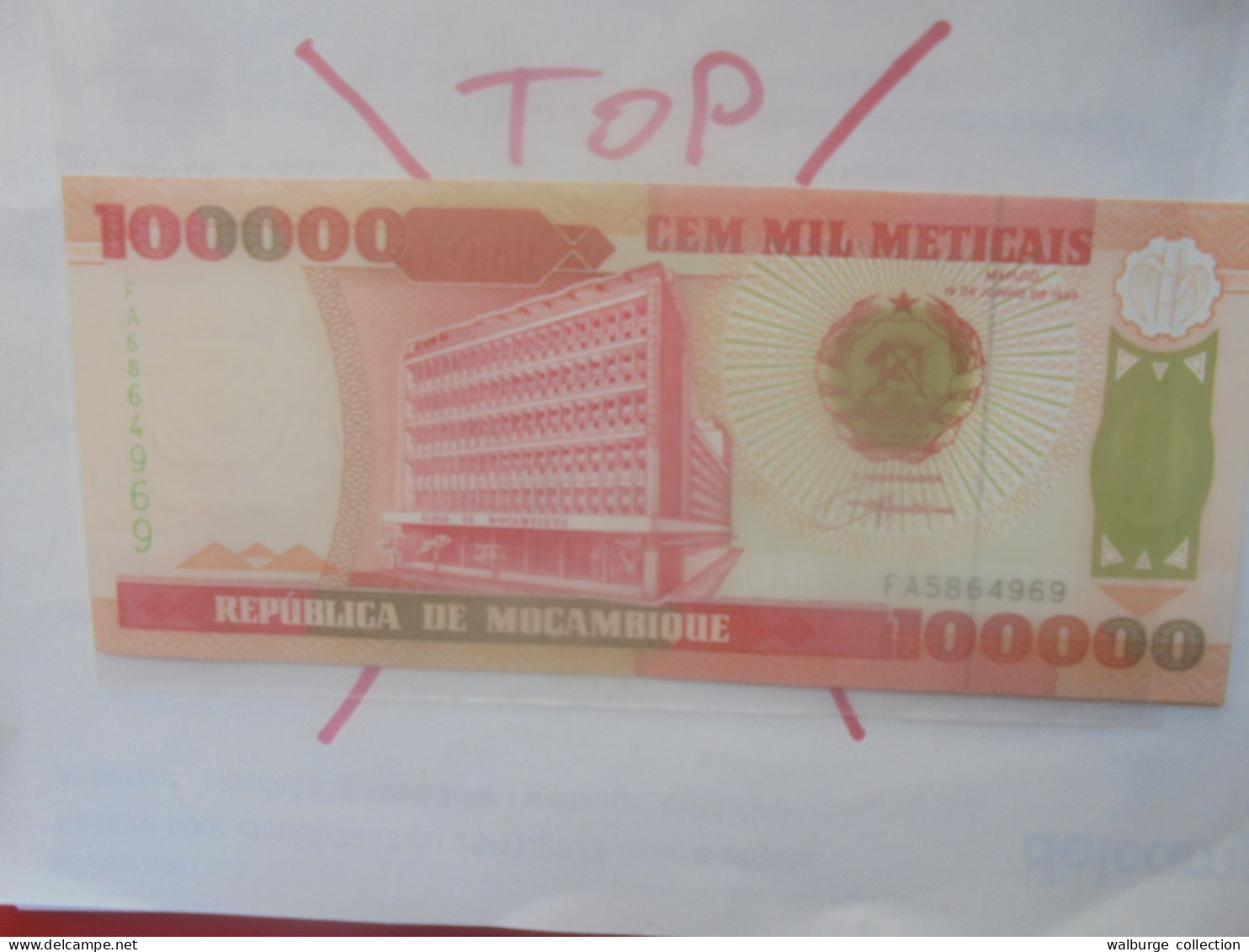 MOZAMBIQUE 100.000 METICAIS 1993 Neuf (B.33) - Moçambique