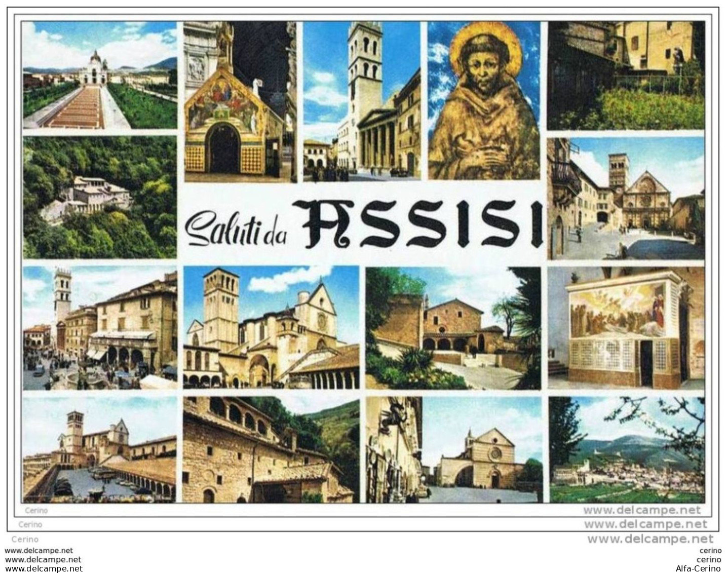 ASSISI (PG):  SALUTI  DA.... -  VEDUTINE  -  PER  LA  SVIZZERA  -  FG - Lieux Saints