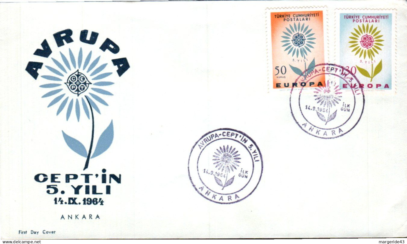 EUROPA 1964 TURQUIE FDC - 1964