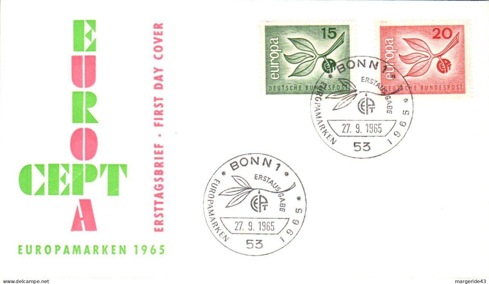 EUROPA 1965 ALLEMAGNE FDC - 1965