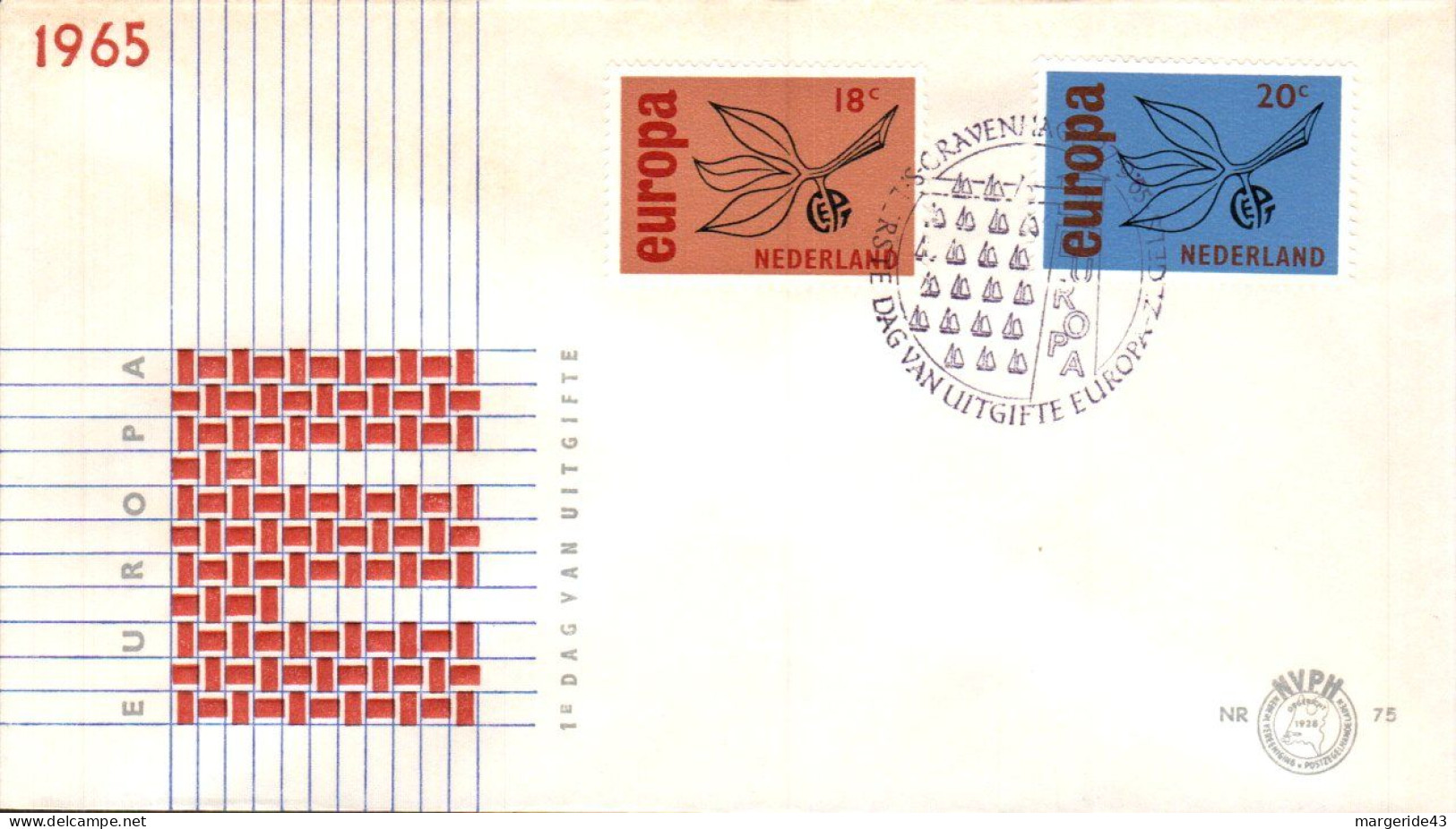 EUROPA 1965 PAYS BAS FDC - 1965