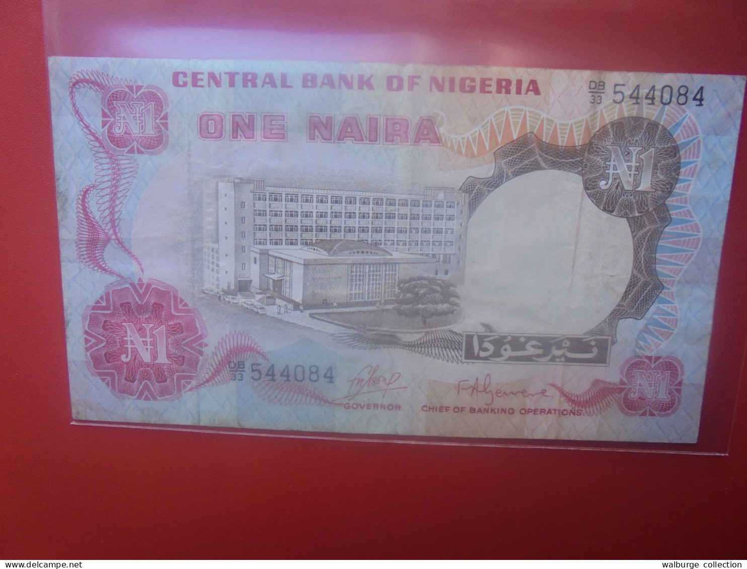 NIGERIA 1 NAIRA 1973-78 Signature N°1 Circuler (B.33) - Nigeria