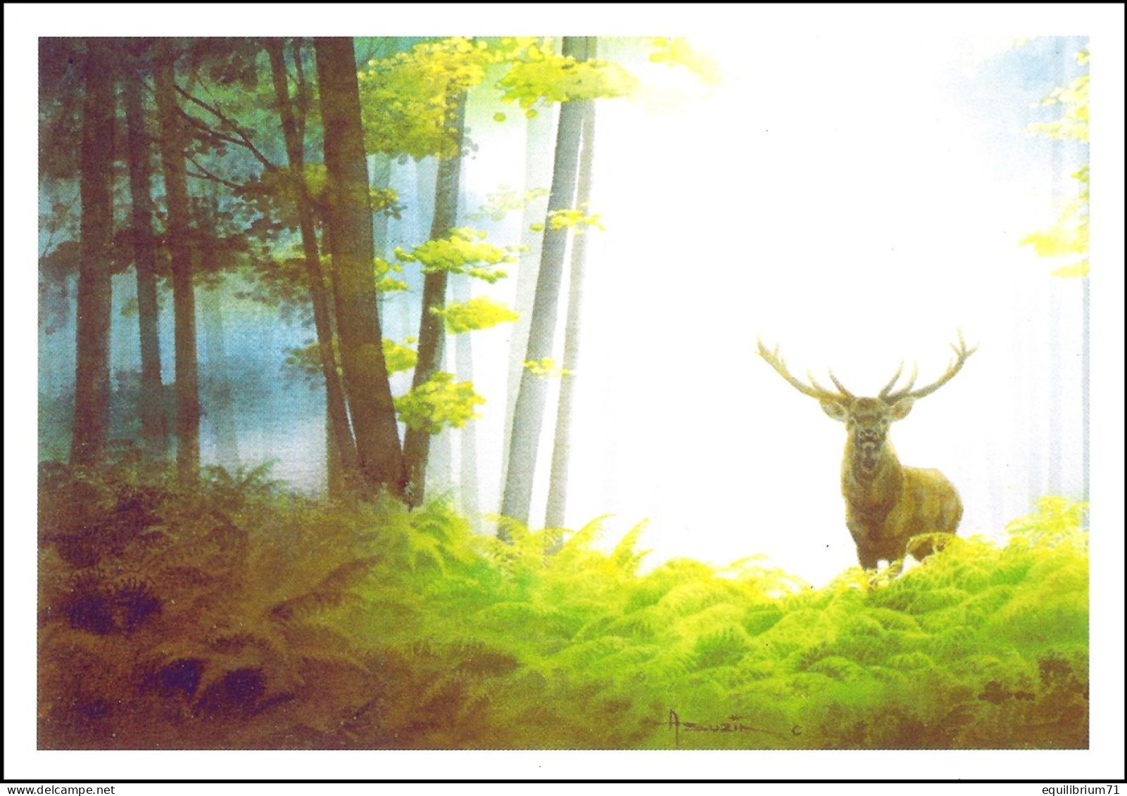 Invitation / Uitnodiging / Einladung - Cerf / Hert / Hirsch / Stag - FDC - Vervier - 18/04/1998 - BUZIN - RRR - 1985-.. Pájaros (Buzin)