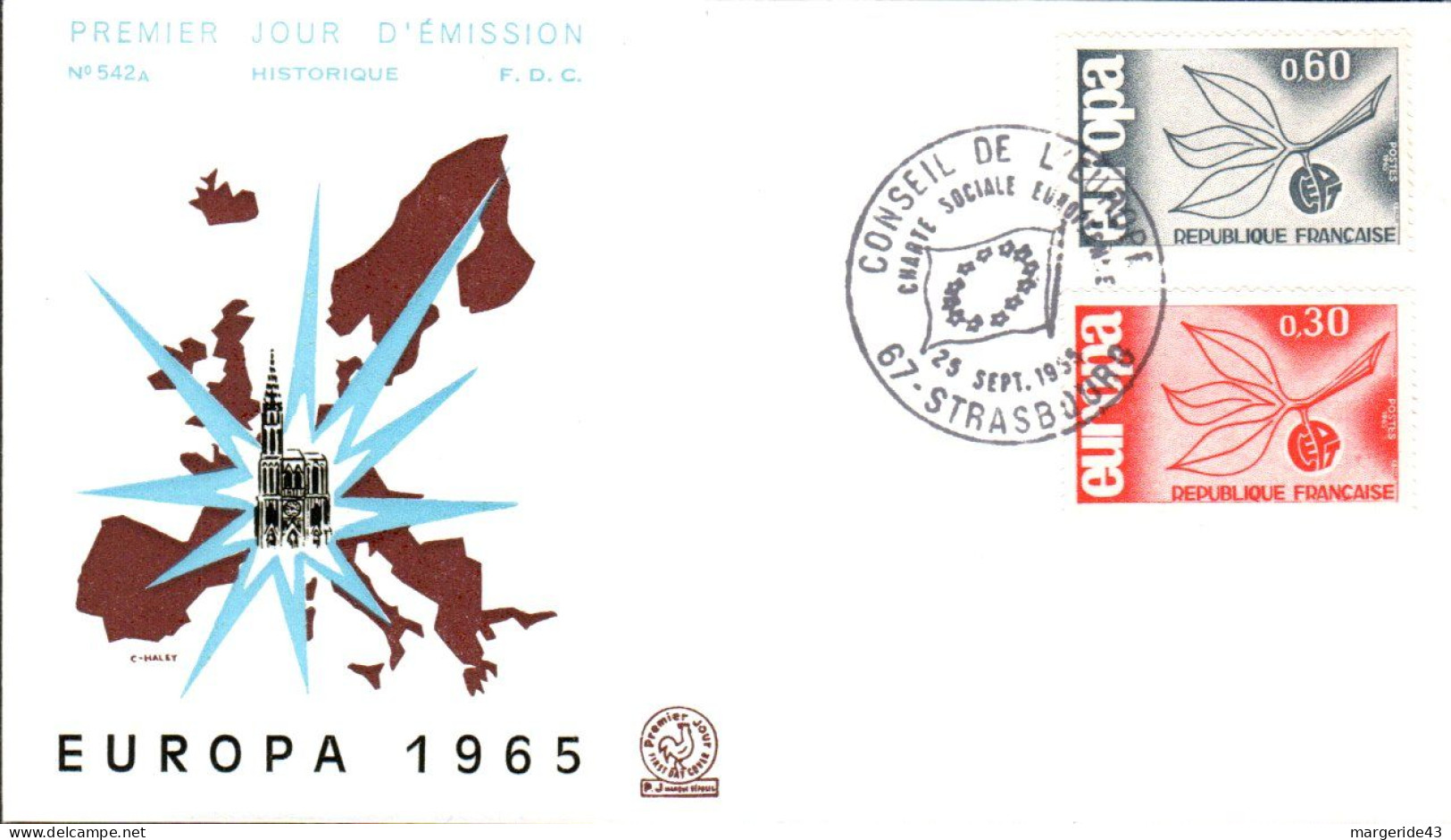 EUROPA 1965 FRANCE FDC - 1965