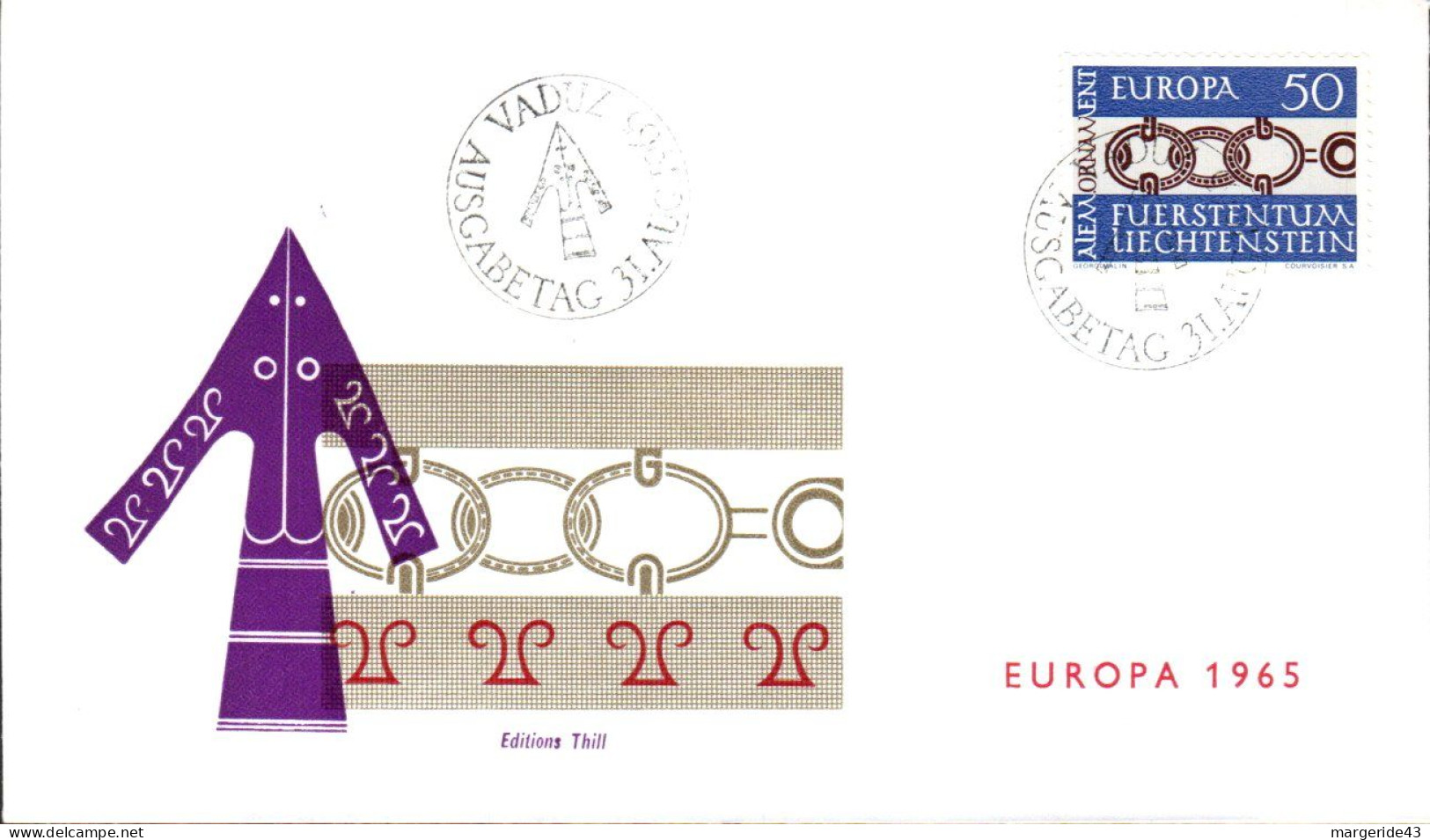 EUROPA 1965 LIECHTENSTEIN FDC - 1965