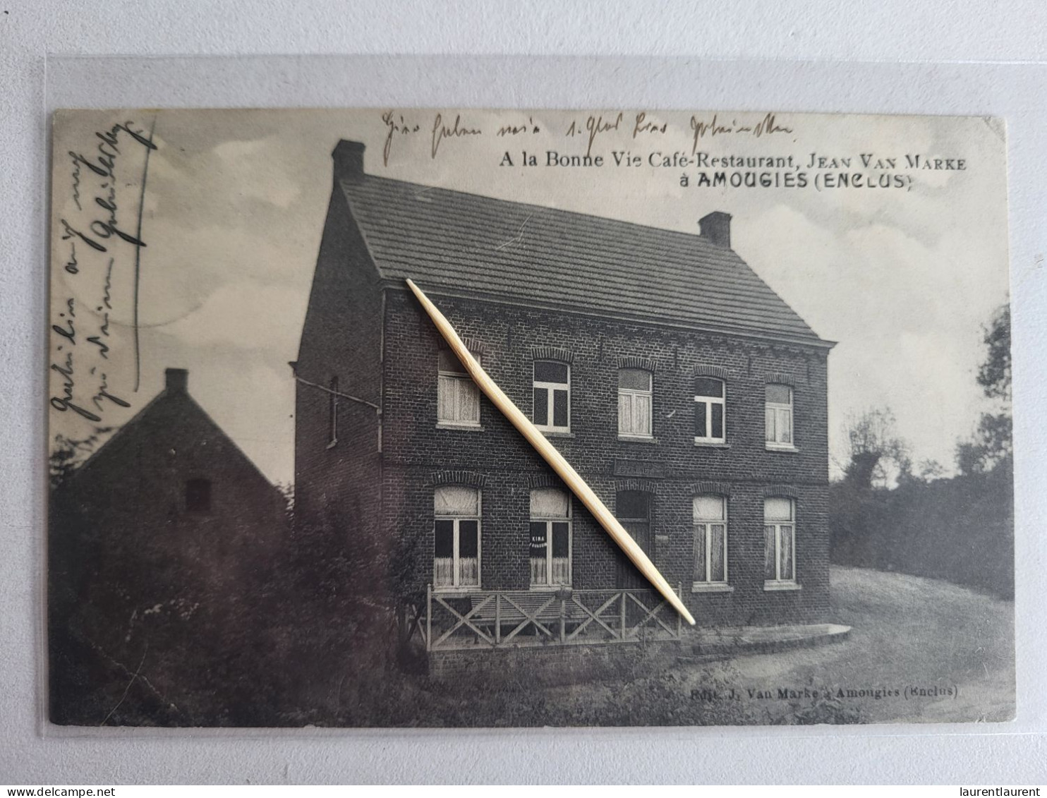 AMOUGIES - Café, Restaurant à La Bonne Vie - 1917 - Mont-de-l'Enclus