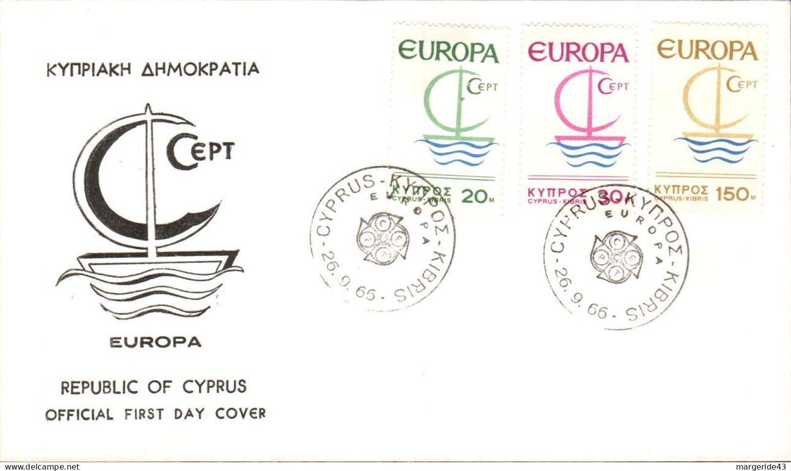 EUROPA 1965 CHYPRE  FDC - 1965