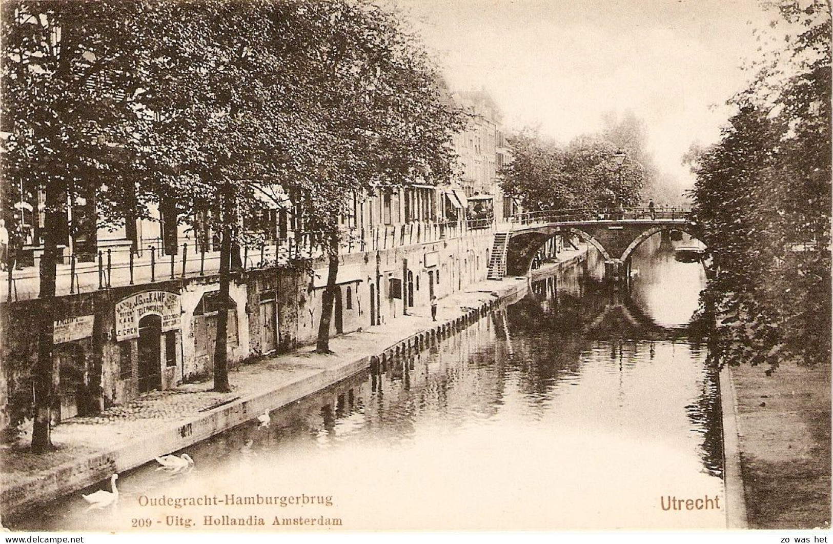 Utrecht, Oudegracht-Hamburgerbrug - Utrecht