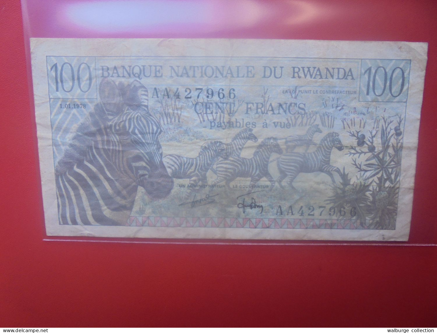 RWANDA 100 Francs 1978 Circuler (B.33) - Ruanda